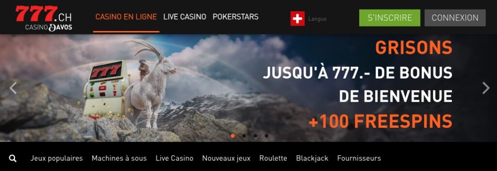 Bonus de bienvenue Casino 777 