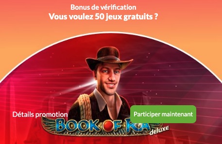 Bonus de vérification avec le code promo 7Melons