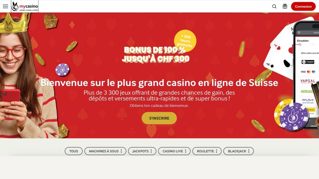 MyCasino dispose d'une excellente sélection de jeux en direct