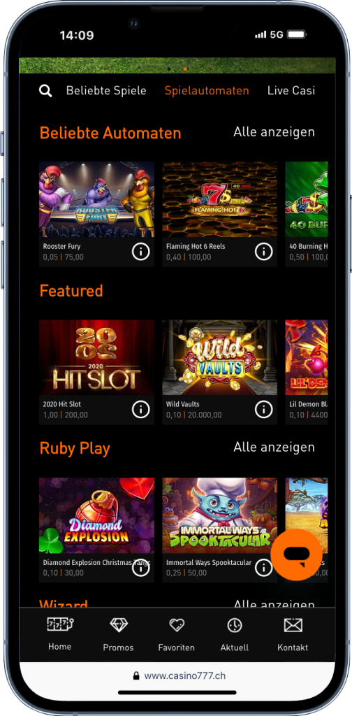 Die besten Return-to-Player-Raten (RTP) auf Casino777.ch