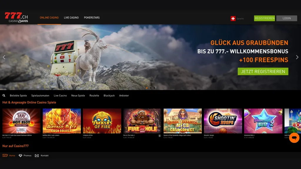 Casino777 ist die beste Schweizer Online Casino Seite