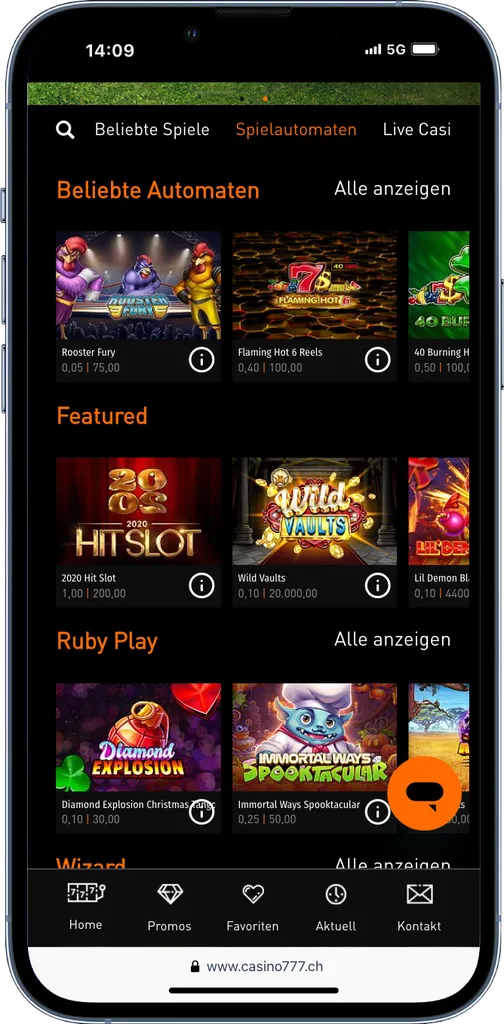 Die besten Return-to-Player-Raten (RTP) auf Casino777.ch