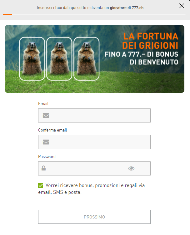 Casino777 registrazione