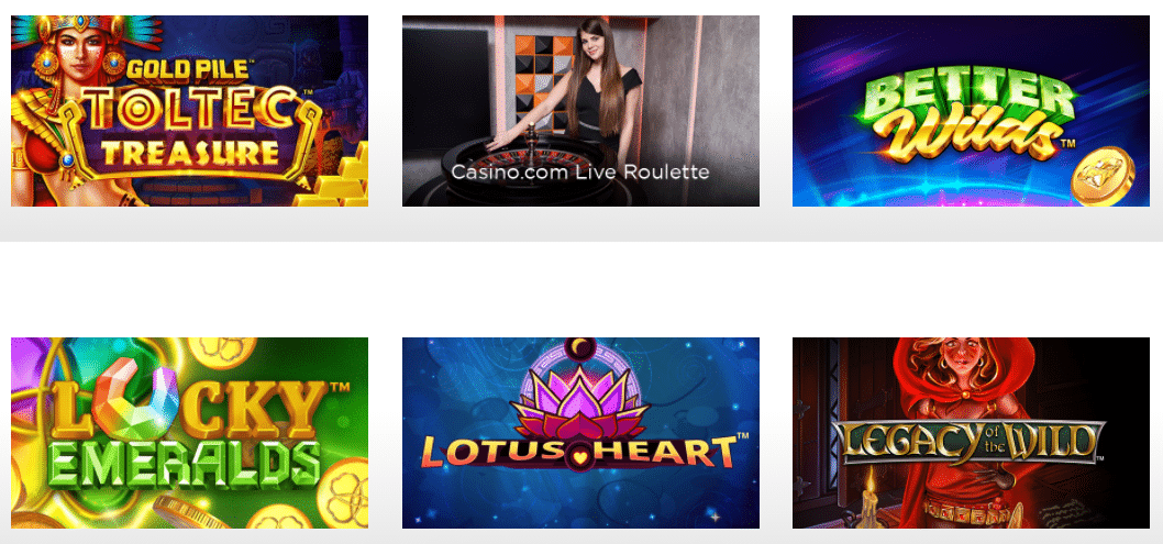 Casino.com Aktionscode - für Casinospiele